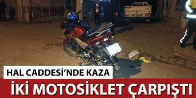 Motosikletler çarpıştı: 1 yaralı