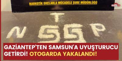 Gaziantep'ten Samsun'a uyuşturucu getirirken yakalandı
