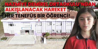 Nazmiye Demirel Ortaokulu’ndan öğrencilere sürpriz doğum günü