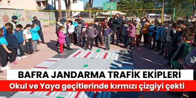 Bafra’da Öğrencilere jandarma tarafından trafik eğitimi verildi