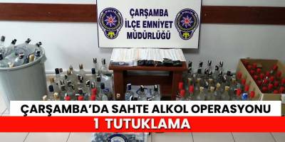 Sahte alkol operasyonunda 1 tutuklama