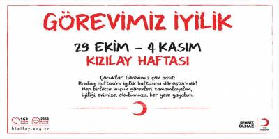 29 Ekim - 4 Kasım Kızılay Haftası Başlıyor