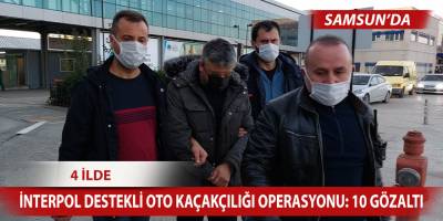 4 ilde İnterpol destekli oto kaçakçılığı operasyonu: 10 gözaltı