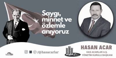 Hasan Acar 10 Kasım Mesajı