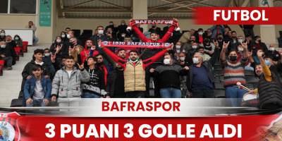 Bafraspor 3 puanı 3 golle aldı