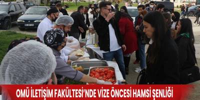OMÜ İletişim Fakültesi’nde vize öncesi hamsi şenliği