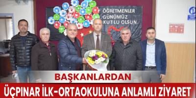 Başkanlardan Üçpınar İlk-Ortaokuluna Anlamlı Ziyaret