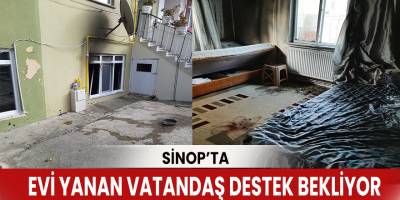 Evi yanan vatandaş destek bekliyor