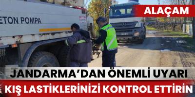 Jandarmadan kış lastiği uygulaması