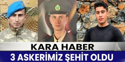 Pençe-Yıldırım operasyon bölgesinde teröristlerin saldırısı sonucu 3 askerimiz şehit oldu