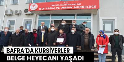 Bafra’da Kursiyerler Belge Heyecanı Yaşadı