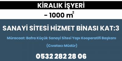 Bafra'da kiralık işyeri