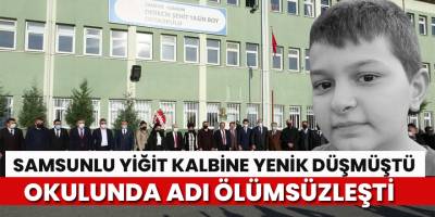 Samsun’da Yiğit Benzer’in adı okulunda açılan sınıfa verildi