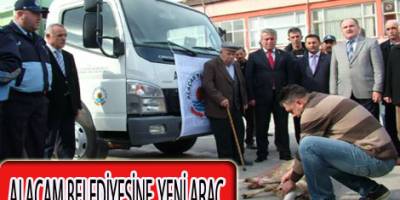 Alaçam Belediyesi’ne yeni çöp aracı hibe edildi