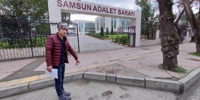 Samsun'da adliye önünde bisikleti çalındı