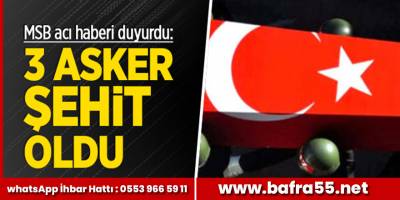 Acı haber  3 asker şehit