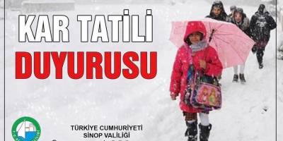 Sinop’ta eğitime kar engeli