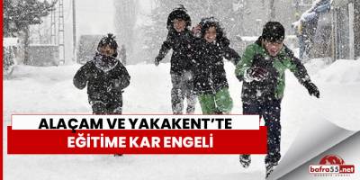 Alaçam Ve Yakakent’te Eğitime Kar Engeli