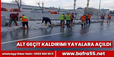 Otogar Alt Geçicidi  kaldırımı yayalara açıldı