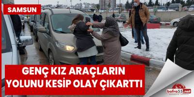 Araçların önünü kesip olay çıkarttı