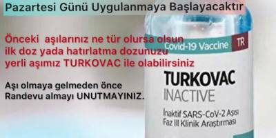 Turkovac aşısı Sinop’ta uygulanmaya başlandı