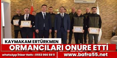 Ertürkmen'den orman işletme çalışanlarına başarı belgesi