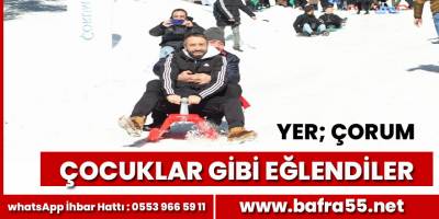 Çorum’da ilki düzenlenen kar festivaline yoğun ilgi