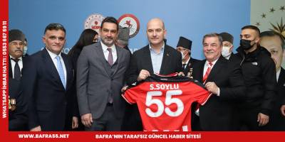 Bakan Soylu'ya Samsunspor forması hediye edildi