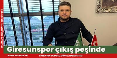 Giresunspor çıkış peşinde