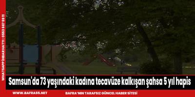 Samsun'da 73 yaşındaki kadına tecavüze kalkışan şahsa 5 yıl hapis