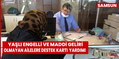 Samsun'da 11 bin kişiye destek kartı