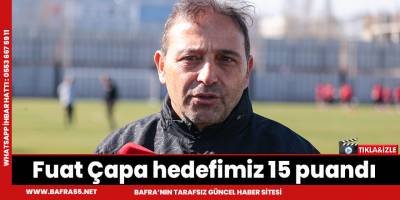 Fuat Çapa hedefimiz 15 puandı