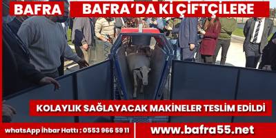 Bafra'da kırkım makinesi ve püskürtmeli banyoluk dağıtıldı