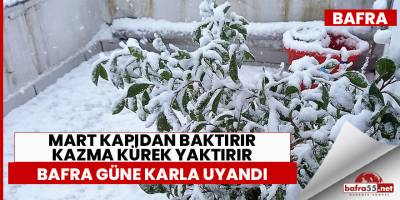 Bafra Güne Karla Uyandı