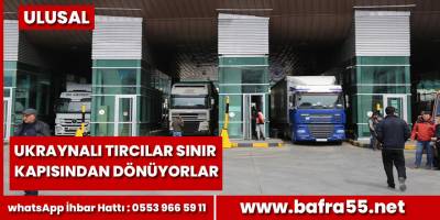 Ukraynalı tırcılar Sınır kapısından geri dönüyorlar