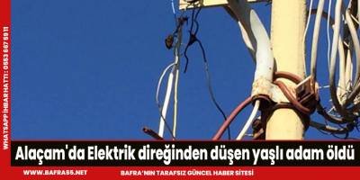 Alaçam'da Elektrik direğinden düşen yaşlı adam öldü