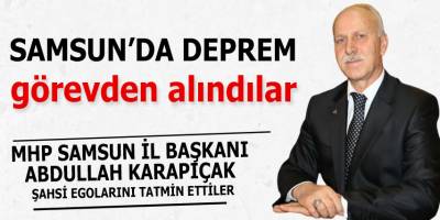Samsun MHP'de deprem