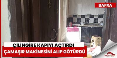 'Alacağım' var diye kapıyı açtırıp çamaşır makinesini götürdü