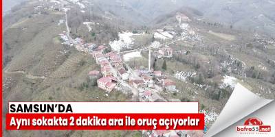 Aynı sokakta 2 dakika ara ile oruç açıyorlar