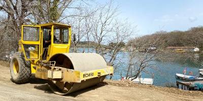 Sinop Hamsilos’ta yol çalışmaları sürüyor