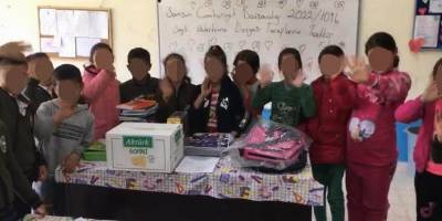 Davalık olduğu taraflarla okula kırtasiye yardımı yaptırarak uzlaştı