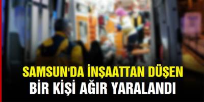 İnşaatın merdiven boşluğuna düşen bir kişi ağır yaralandı