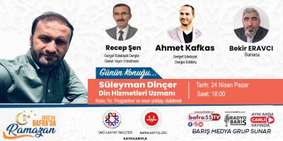 Süleman Dinçer 2022'de Bafra'da Ramazan'ın konuğu
