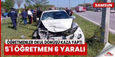 Öğretmenler okul dönüşü kaza yaptı