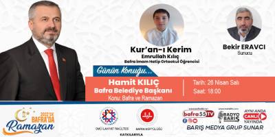 Hamit Kılıç 2022'de Bafra'da Ramazan'ın konuğu