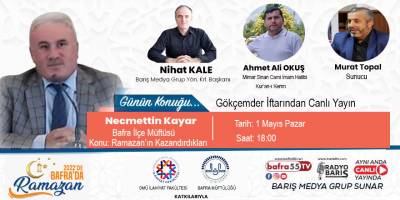 2022'de Bafra'da Ramazan'ın konuğu Bafra Müftüsü Necmettin Kayar