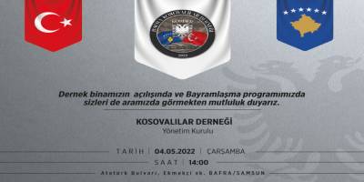 Bafra Kosovalılar Derneği Açılışına Davet