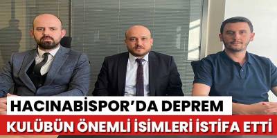 Hacınabispor’da Deprem
