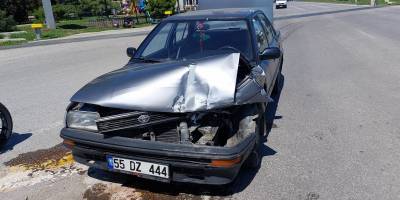 Samsun'da hemzemin geçitte trafik kazası