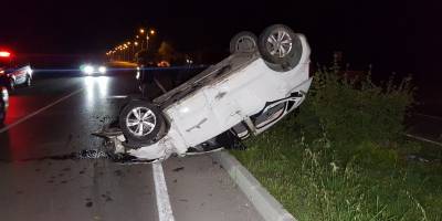 Samsun'da otomobil takla attı